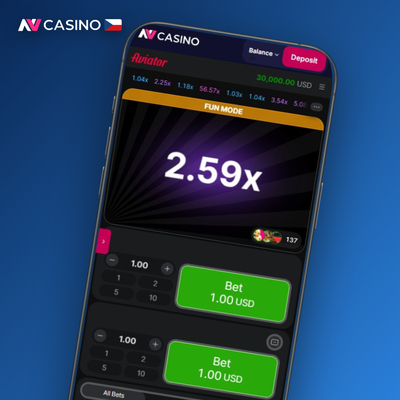 Ikona auto-cashout v NV Casino Aviator – ozubené kolo s multiplikátorem a automatickým výběrem
