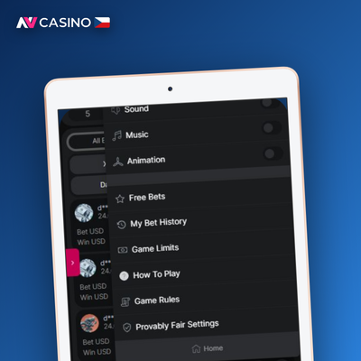 Instantní hra Aviator a jackpotový displej s vysokými multiplikátory v NV Casino