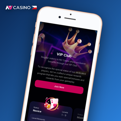 NV Casino hrát na počítači i mobilu – ikona smartphonu s mobilní verzí kasina